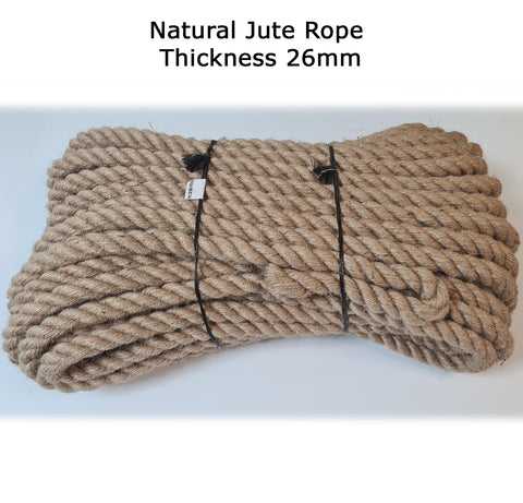 26mm Natural Jute Rope Cord