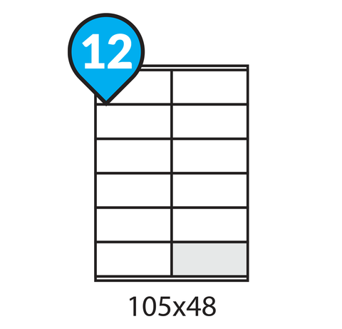 A4 Address Labels 12 per sheet