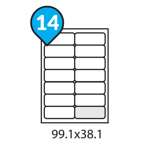 A4 Address Labels 14 per sheet Rounded