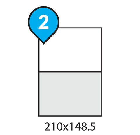 A4 Address Labels 2 per sheet