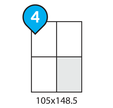 A4 Address Labels 4 per sheet